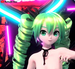 nude Hatsune Miku cute ass concert Secret Police Project Diva'