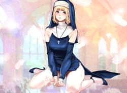 Blonde slut nun'