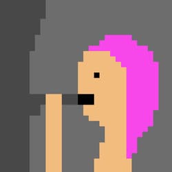 Blowjob pink hair pixel art'