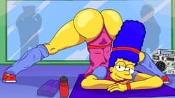 Marge in gym'