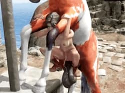 Lara croft pussy squirting from a big cock ass fucking'