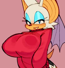 Rouge the Bat tits gif by Wamudraws'