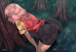 Sakura twerks her fat ass for the ninja world'