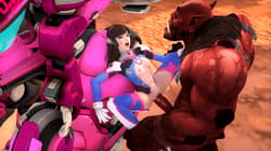 Overwatch D Va and Orc (World of Warcraft) fuck'