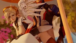 Mercy taken from behind by Soldier 76'