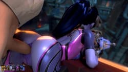 3d anal animated anus ass doggy_style erection from_behind gif metssfm multitasking overwatch penis pussy source_filmmaker straight widowmaker'
