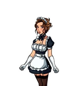 Maid Undressing toon hentai GIF'