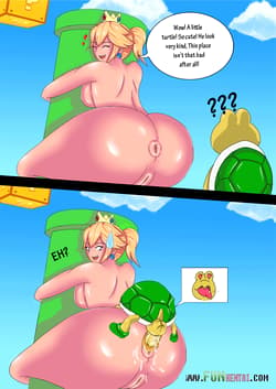 Peach (super mario bros) getting fucked in her ass by big cock'