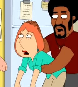 Lois Griffin told Peter to let him help. She felt his semi solid cock pressing on her cheeks'