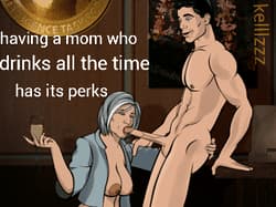 Archer gets blowjob from his drunk mother'
