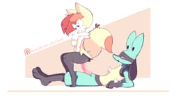 diives braixen lucario animated gif pokemon nintendo areolae bouncing breasts breasts cock eyes closed woman on top grinding knot nipples one eye closed penetration pink nipples reverse cowwoman sex vaginal penetration wet cock'