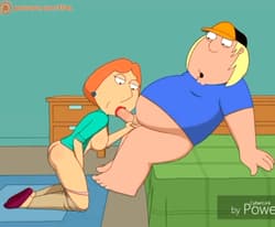 Lois Griffin is always satisfied, because her son has the same cock as Peter'