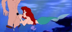 The Little Mermaid Ariel underwater blowjob'