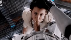 Leia sucking some fat stormtrooper dick'